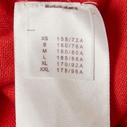 Louis Vuitton Coral Red Contrast Knit Cardigan XS