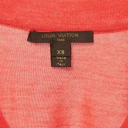 Louis Vuitton Coral Red Contrast Knit Cardigan XS
