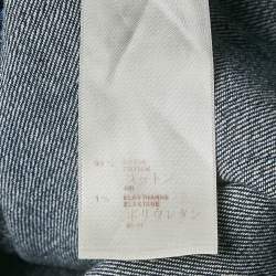 Louis Vuitton Blue Denim Frayed Top and Jeans Set M