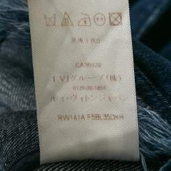 Louis Vuitton Blue Denim Frayed Top and Jeans Set M