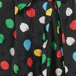 Louis Vuitton x Yayoi Kusama Black Paint Dot Print Silk Pajama Pants L