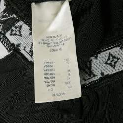 Louis Vuitton Black Logo Patch Stretch Knit Mini Dress XS