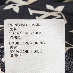 Louis Vuitton Black Monogram Print Silk Shirt and Shorts Set M