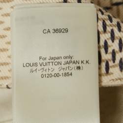 Louis Vuitton Cream Damier Azur Plaid Print Denim Jacket M