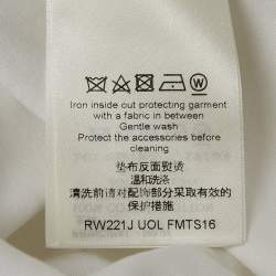 Louis Vuitton White Cotton Logo Jacquard Denim Pocket Detail T-Shirt XS