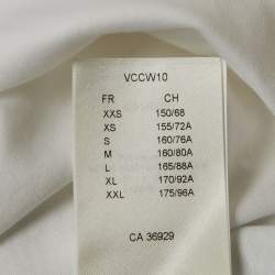 Louis Vuitton White Cotton Logo Jacquard Denim Pocket Detail T-Shirt XS