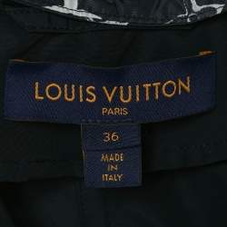 Louis Vuitton Black Nylon and Cotton Detachable Hoodie Button Front Jacket S