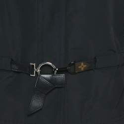 Louis Vuitton Black Nylon and Cotton Detachable Hoodie Button Front Jacket S