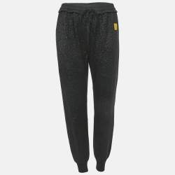 Louis Vuitton Black Lurex Knit Jogger Pants XS