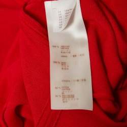 Louis Vuitton Red Crepe Lace Trimmed Short Dress L