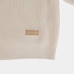 Louis Vuitton Ivory Cashmere Blend Logo Patch Knit Size XS 