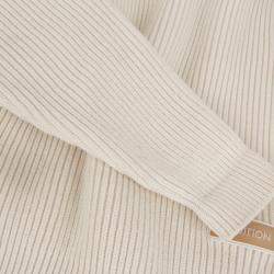 Louis Vuitton Ivory Cashmere Blend Logo Patch Knit Size XS 
