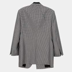 Louis Vuitton Black White Checkered Oversized Blazer Size 34