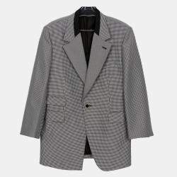 Louis Vuitton Black White Checkered Oversized Blazer Size 34