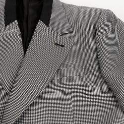 Louis Vuitton Black White Checkered Oversized Blazer Size 34