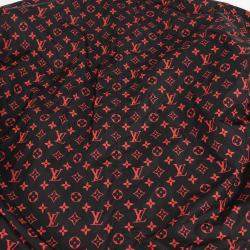 Louis Vuitton Red Monogram Nylon Shorts Hooded Jacket Size 34