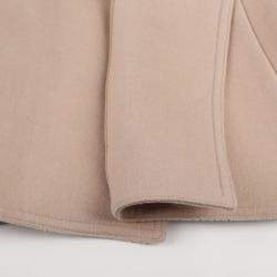 Louis Vuitton Beige Wool Damier Azur Short Wrap Coat Size 36