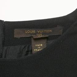 Louis Vuitton Black Silk Blend Ruffled Sleeveless Mini Dress M