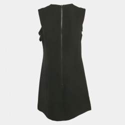 Louis Vuitton Black Silk Blend Ruffled Sleeveless Mini Dress M