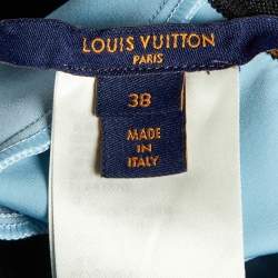 Louis Vuitton Blue Jersey Flared Trousers M