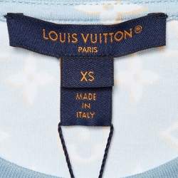 Pre Owned Louis Vuitton Multicolor Mix Monogram Cotton Chain Crew Neck T-Shirt XS