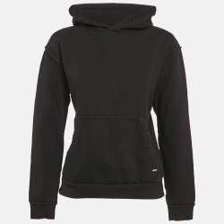 Louis Vuitton Black Cotton Knit Hooded Sweatshirt XS