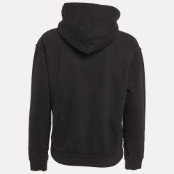 Louis Vuitton Black Cotton Knit Hooded Sweatshirt XS