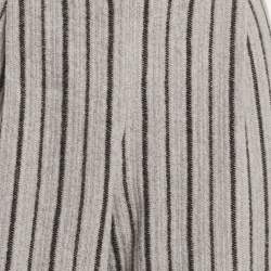 Louis Vuitton Grey Striped Wool High-Waist Wide Leg Trousers M