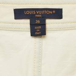 Louis Vuitton White Denim Mini Skirt S