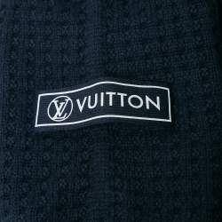 Louis Vuitton Navy Blue Waffle Knit Mini Dress XL