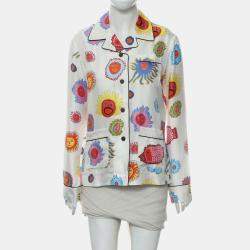 Pre Owned Louis Vuitton x Yayoi Kusama Multicolor Silk Printed Pajamas Shirt FR 36