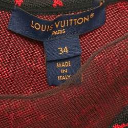 Louis Vuitton Black LV Jacquard Knit Bodysuit S