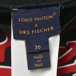 Louis Vuitton x Urs Fisher Red/Black Printed Jersey Leggings S