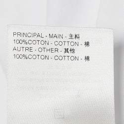 Pre Owned Louis Vuitton White Street Sign Print Cotton Crew Neck T-Shirt XS