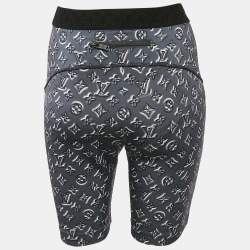 Louis Vuitton Grey Monogram Print Jersey Shorts M