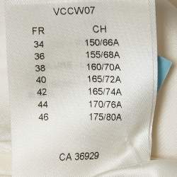 Louis Vuitton Off-White Wool Pleated Wrap Skirt S