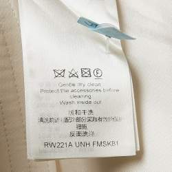 Louis Vuitton Off-White Wool Pleated Wrap Skirt S
