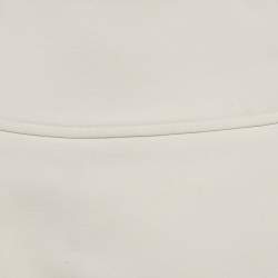 Louis Vuitton Off-White Wool Pleated Wrap Skirt S