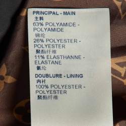 Louis Vuitton Black & Brown Monogram Hooded Puffer Jacket S