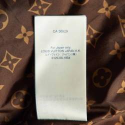 Louis Vuitton Black & Brown Monogram Hooded Puffer Jacket S