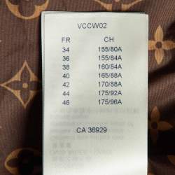 Louis Vuitton Black & Brown Monogram Hooded Puffer Jacket S