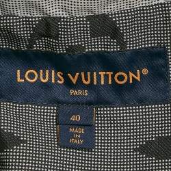 Louis Vuitton Grey Monogram Print Synthetic Hooded Zip-Up Parka Jacket M
