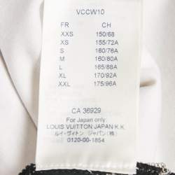 Pre Owned Louis Vuitton Black Cotton Lace Overlay Crew Neck T-Shirt XS