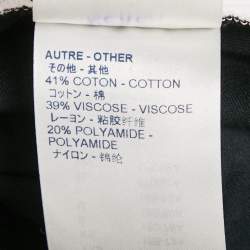 Pre Owned Louis Vuitton Black Cotton Lace Overlay Crew Neck T-Shirt XS
