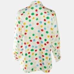 Louis Vuitton x Yayoi Kusama White Painted Dots Silk Shirt S