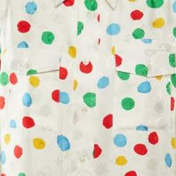 Louis Vuitton x Yayoi Kusama White Painted Dots Silk Shirt S