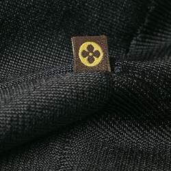 Louis Vuitton Black Wool Blend Knit Zip-Up Puff Sleeve Top L