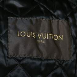 Louis Vuitton Brown Cotton Leather Trim Jacket XL