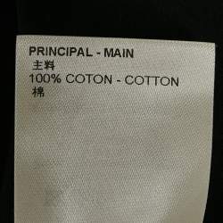 Louis Vuitton Black Jersey Logo Detail Neck T-Shirt S