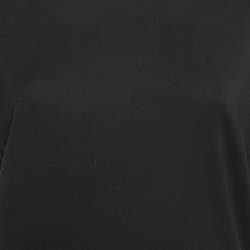 Louis Vuitton Black Jersey Logo Detail Neck T-Shirt S
